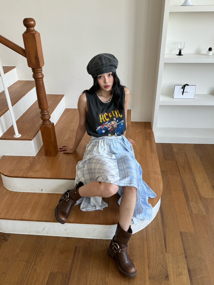MAISONDEGLORY韓國直郵女士新款25春夏休閑熱賣吊帶背心復古MAISON DE GLORY吊帶/背心