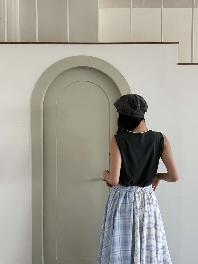 MAISONDEGLORY韓國直郵女士新款25春夏休閑熱賣吊帶背心復古MAISON DE GLORY吊帶/背心