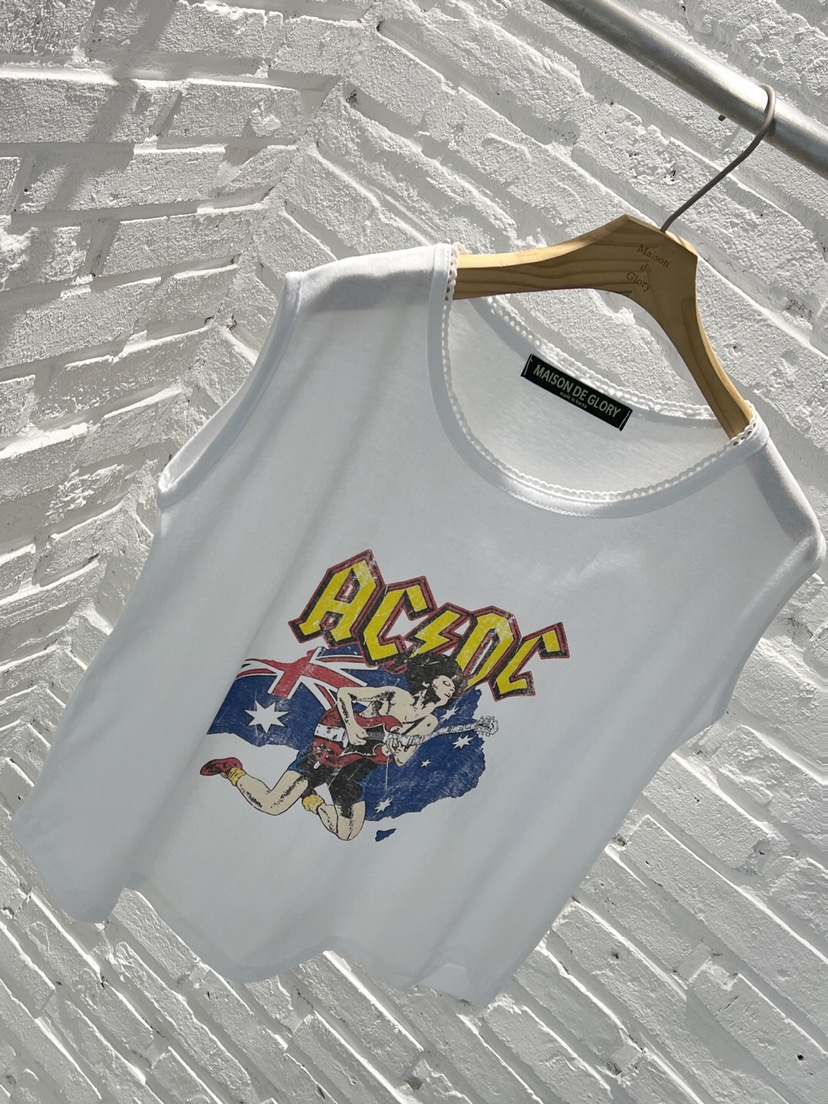 MAISONDEGLORY韓國直郵女士新款25春夏休閑熱賣吊帶背心復古MAISON DE GLORY吊帶/背心