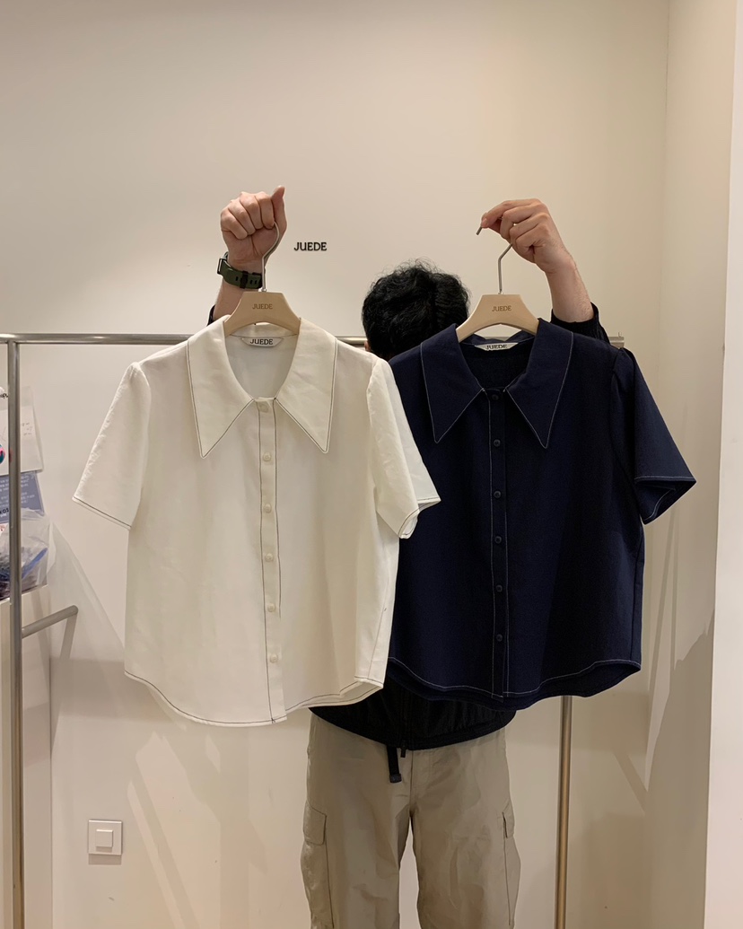 JUEDE(此品牌容易投訴)東大門實拍女裝新款真品襯衫蕾絲衫JUEDE襯衫/蕾絲衫