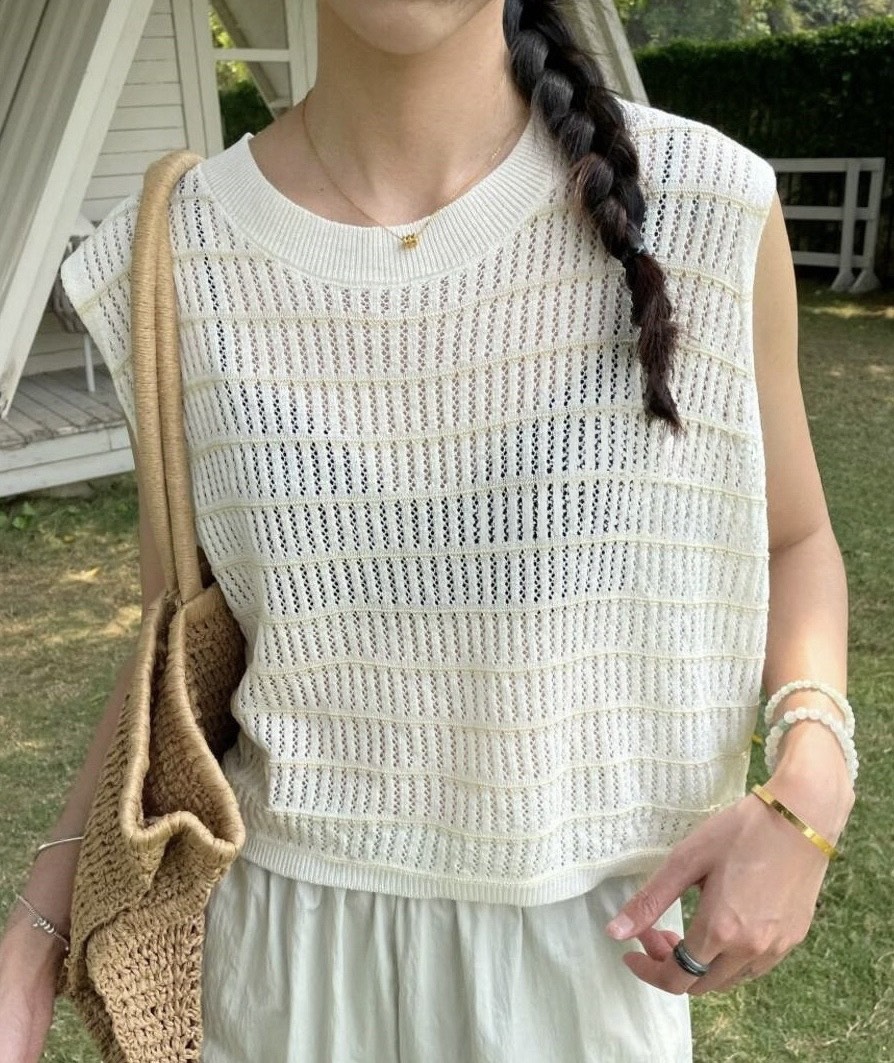 OLA東大門實拍女裝新款真品推薦熱賣人氣休閑25春夏職業針織衫mellor/OLA針織衫