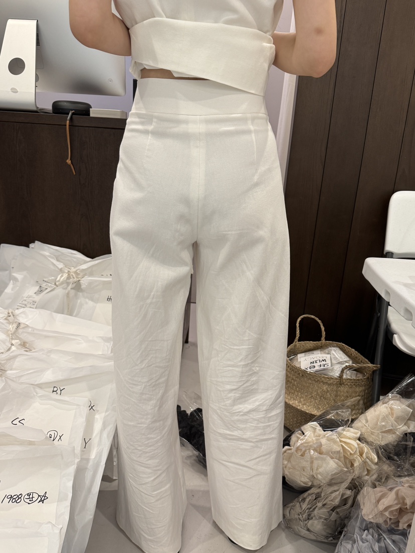 ALATE東大門實拍女士新款休閑熱賣推薦時尚真品正裝褲西褲亞麻LEGACY正裝褲/西褲