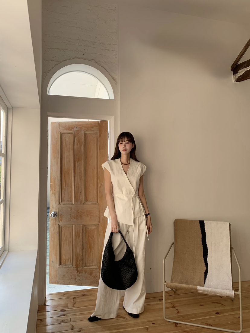ALATE東大門實拍女士新款休閑熱賣推薦時尚真品正裝褲西褲亞麻LEGACY正裝褲/西褲