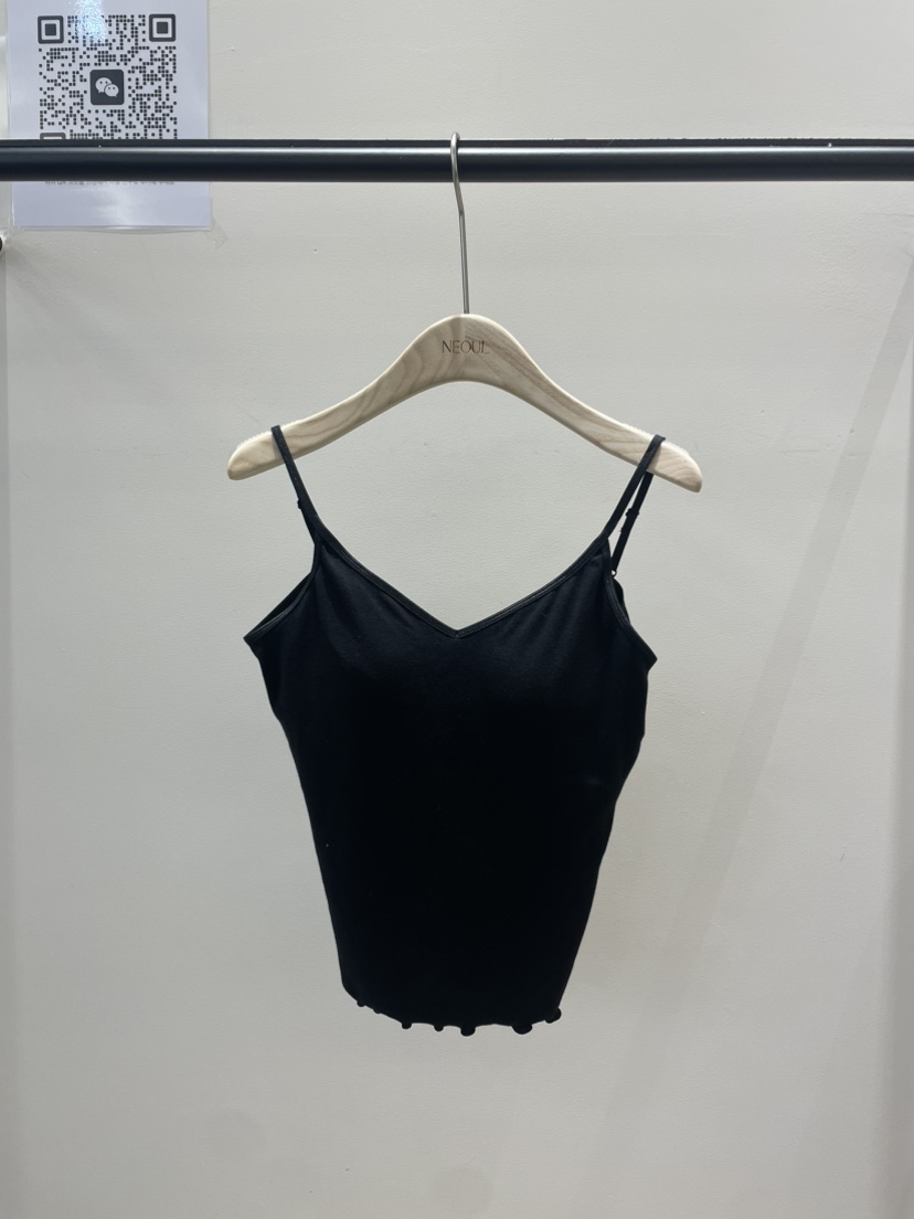 NEOUL韓國直郵女裝新品熱賣推薦25春夏真品休閑時尚吊帶背心NEOUL/ahin雙領標簽吊帶/背心圖色3