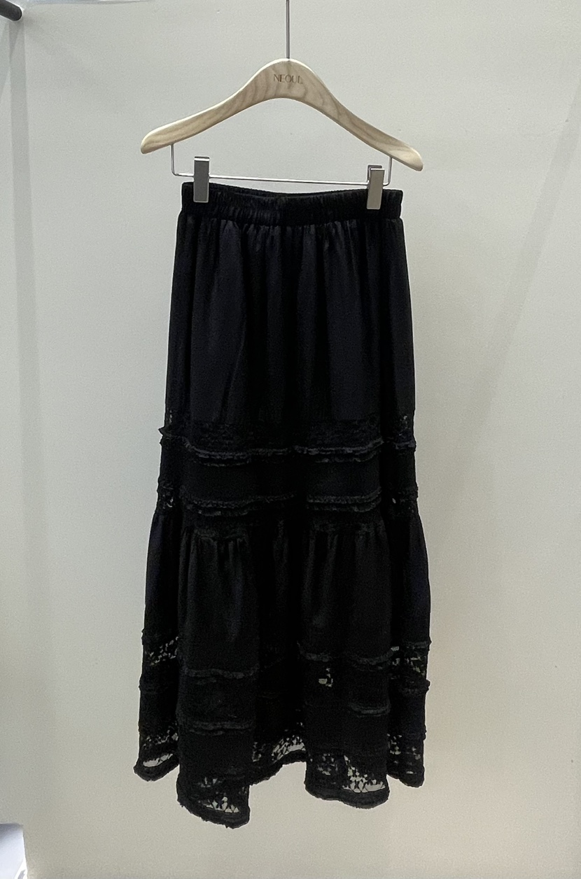 NEOUL東大門代購女裝新品真品25春夏職業休閑熱賣人氣推薦長裙NEOUL/ahin雙領標簽長裙圖色2