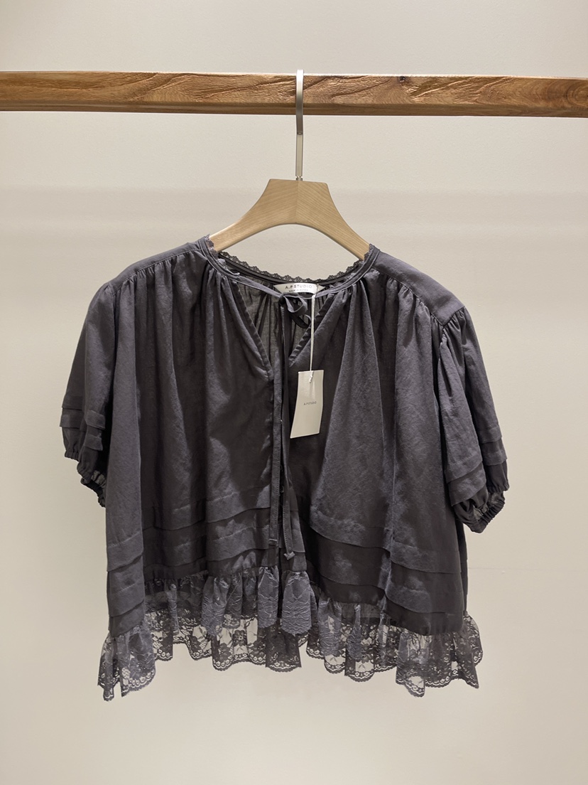 A P-STUDIO東大門實拍女裝新款25春夏人氣真品襯衫蕾絲衫A P-STUDIO襯衫/蕾絲衫圖色2