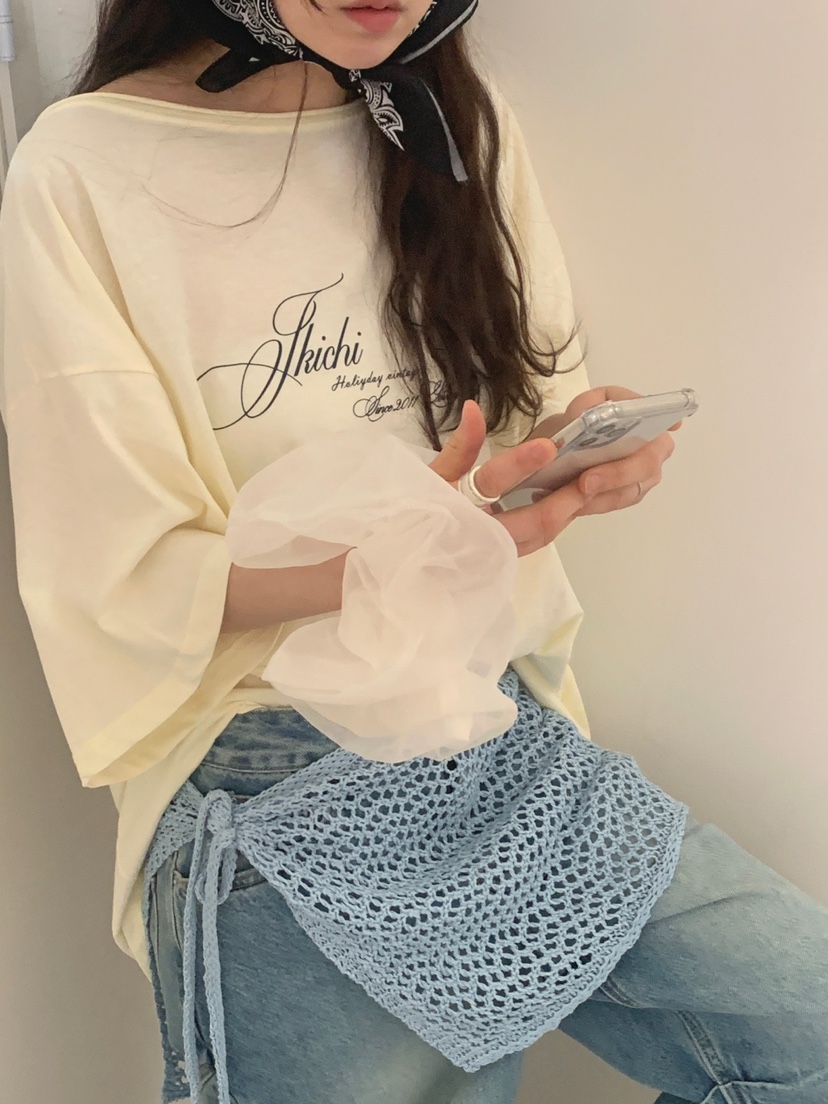 JKICHI韓國㊣直郵東大門代購女裝新款熱賣休閑25春夏T恤露肩JKICHIT恤