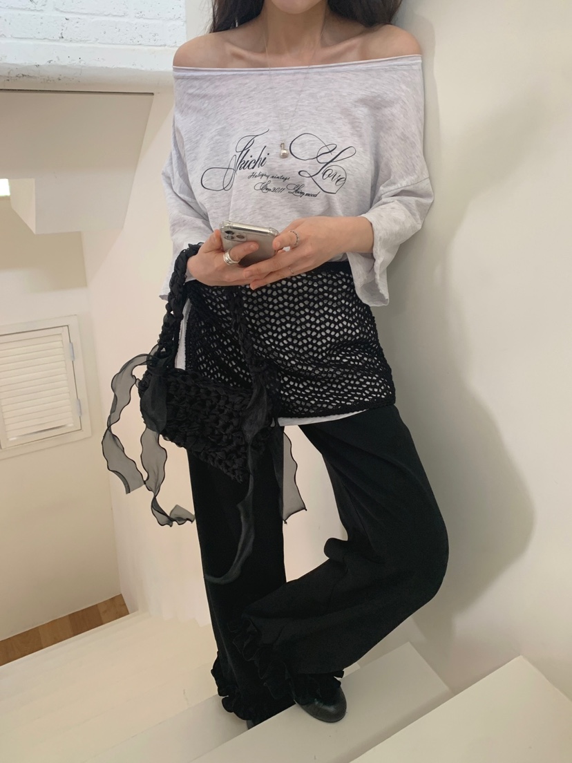 JKICHI韓國㊣直郵東大門代購女裝新款熱賣休閑25春夏T恤露肩JKICHIT恤圖色3