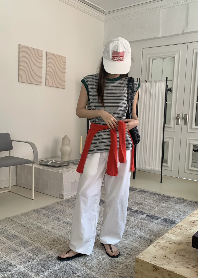PEBBLE韓國直郵㊣東大門實拍女裝新款人氣25春夏休閑休閑褲PEBBLE/LAYER休閑褲