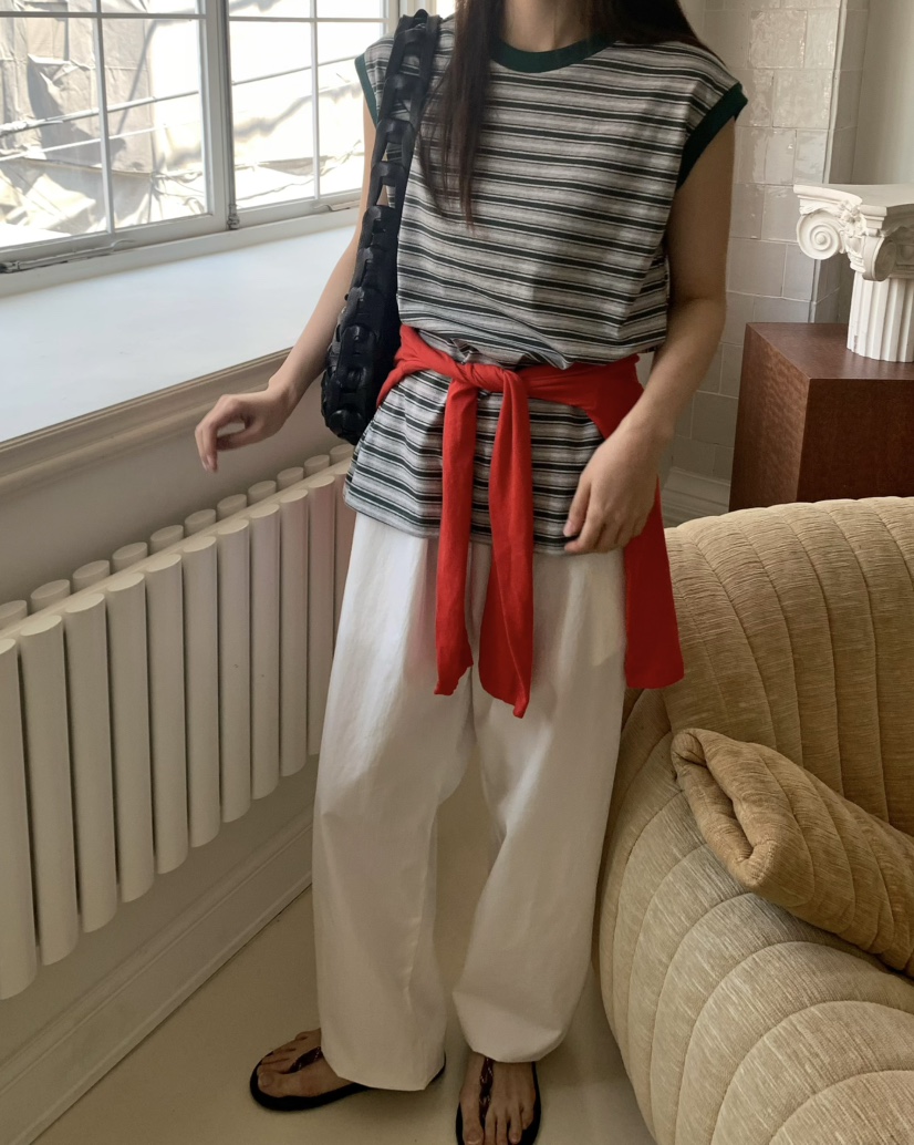 PEBBLE韓國直郵㊣東大門實拍女裝新款人氣25春夏休閑休閑褲PEBBLE/LAYER休閑褲