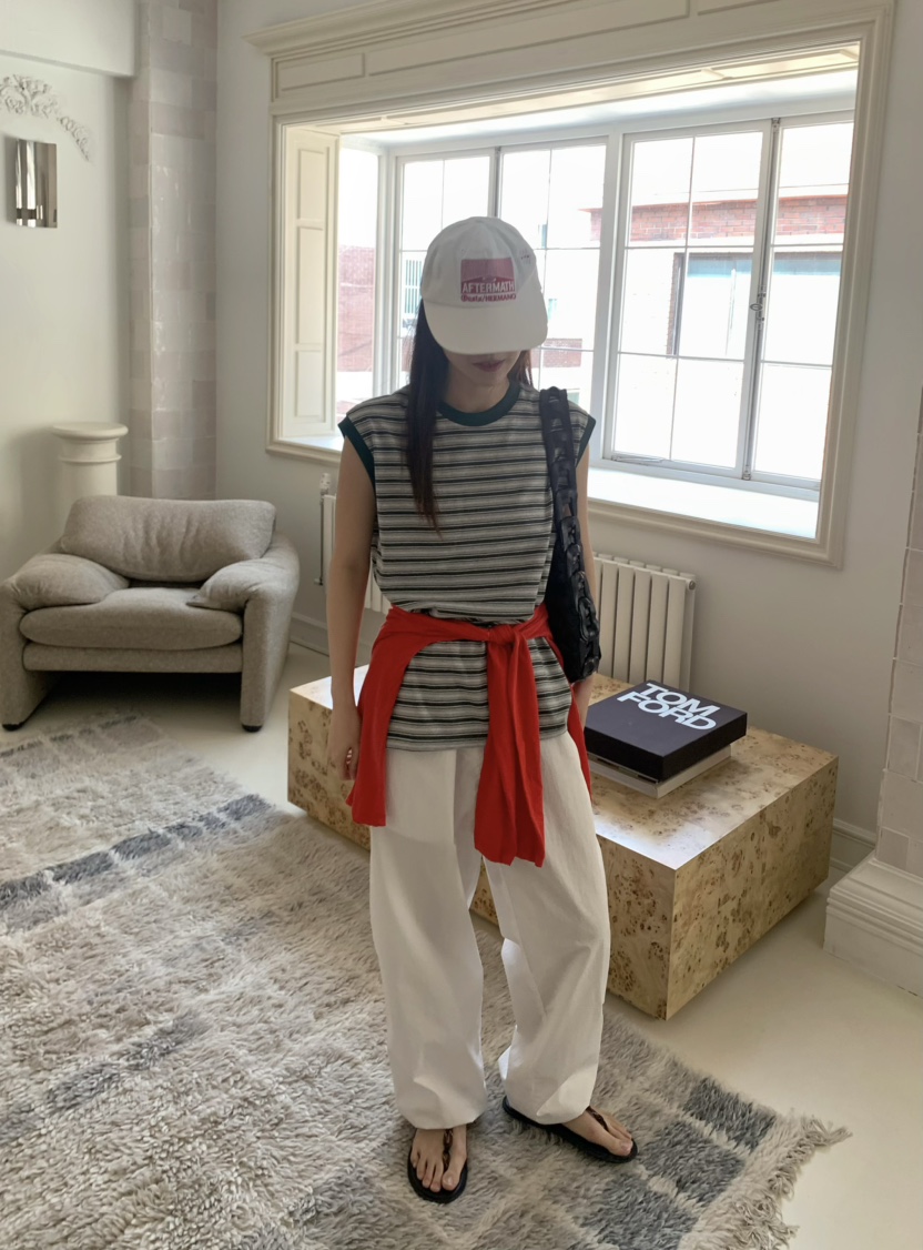 PEBBLE韓國直郵㊣東大門實拍女裝新款人氣25春夏休閑休閑褲PEBBLE/LAYER休閑褲