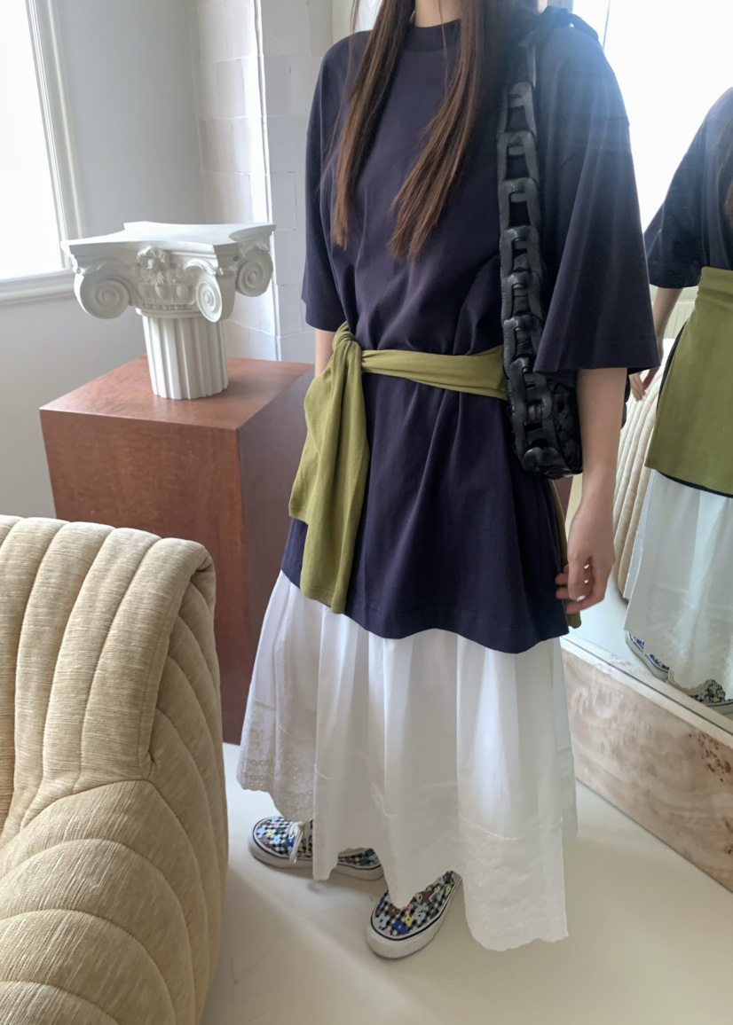 PEBBLE直郵韓國代購㊣女裝新品休閑25春夏人氣時尚熱賣推薦T恤PEBBLE/LAYERT恤