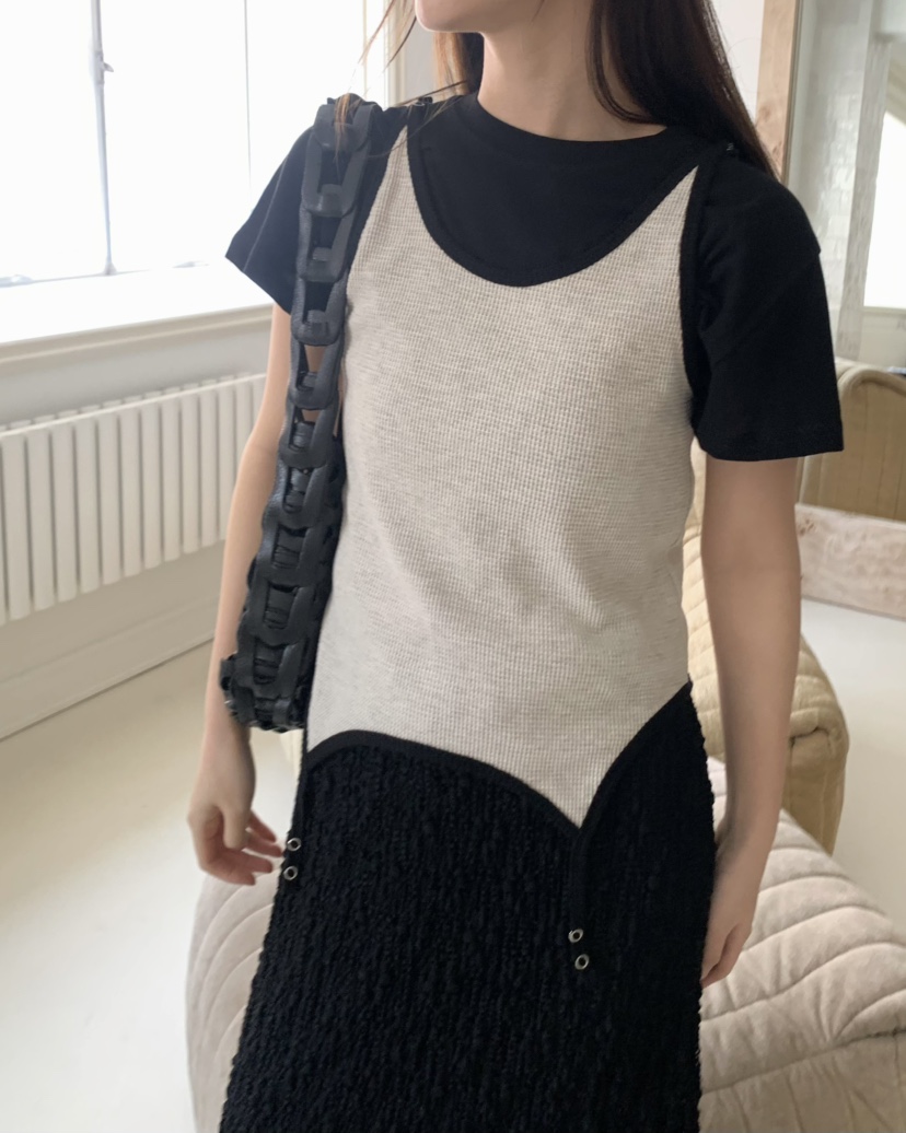 PEBBLE韓國㊣直郵東大門代購女裝新款推薦吊帶背心兩種穿法PEBBLE/LAYER吊帶/背心