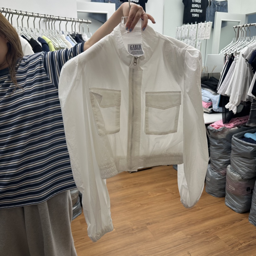 GABIZON韓國直郵㊣女裝新品熱賣人氣時尚推薦休閑夾克泡泡袖GABIZON夾克圖色1