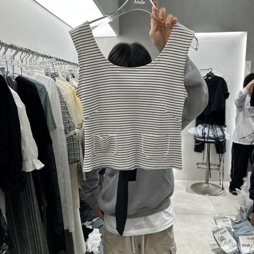 ANDE韓國直郵㊣東大門實拍女裝新品25春夏熱賣吊帶背心拉絲ANDE吊帶/背心