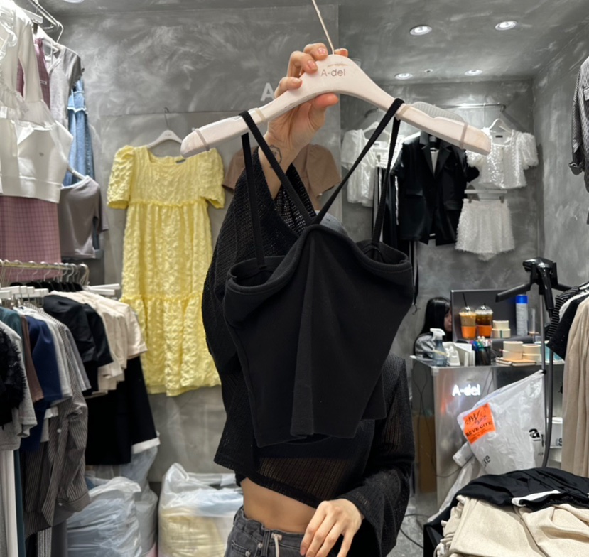 A-DEL韓國㊣直郵東大門代購女裝新款推薦時尚25春夏吊帶背心A-DEL吊帶/背心