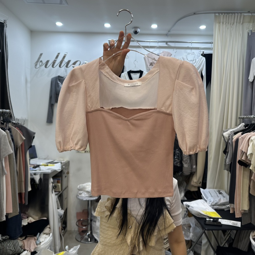 BILLION-L韓國㊣直郵東大門代購女裝新款25春夏襯衫蕾絲衫BILLION-L襯衫/蕾絲衫圖色2