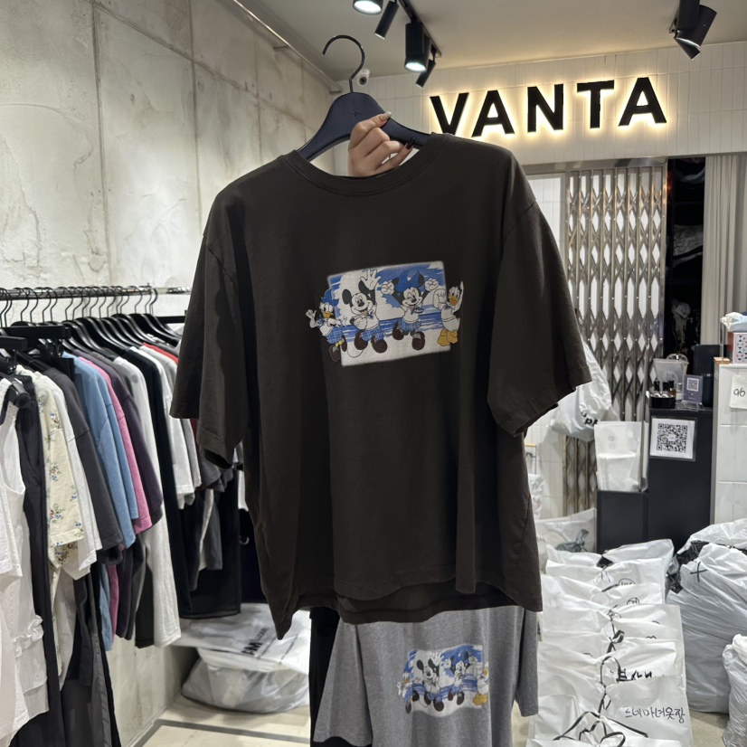 VANTA韓國直郵㊣東大門實拍女裝新品25春夏熱賣人氣休閑T恤VANTAT恤圖色3