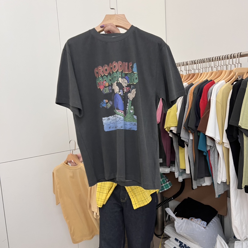 DOHWAJI韓國直郵㊣女裝新品人氣時尚25春夏推薦T恤大力水手DOHWAJIT恤圖色2