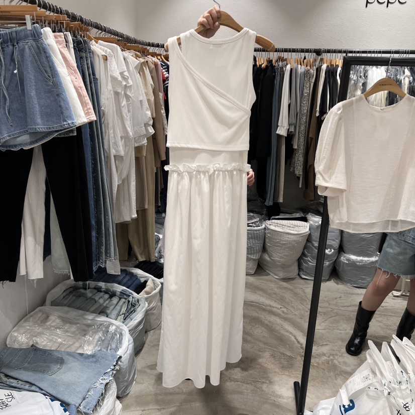 ALMOND PEPE韓國㊣直郵東大門代購女裝新款熱賣連衣裙假兩件ALMOND PEPE連衣裙