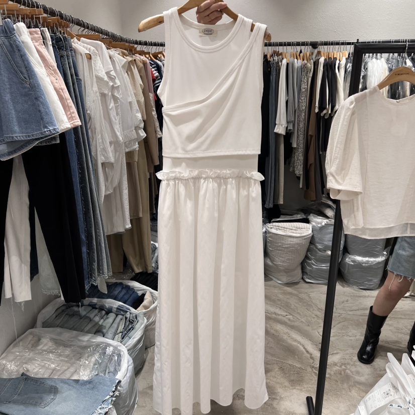 ALMOND PEPE韓國㊣直郵東大門代購女裝新款熱賣連衣裙假兩件ALMOND PEPE連衣裙圖色1