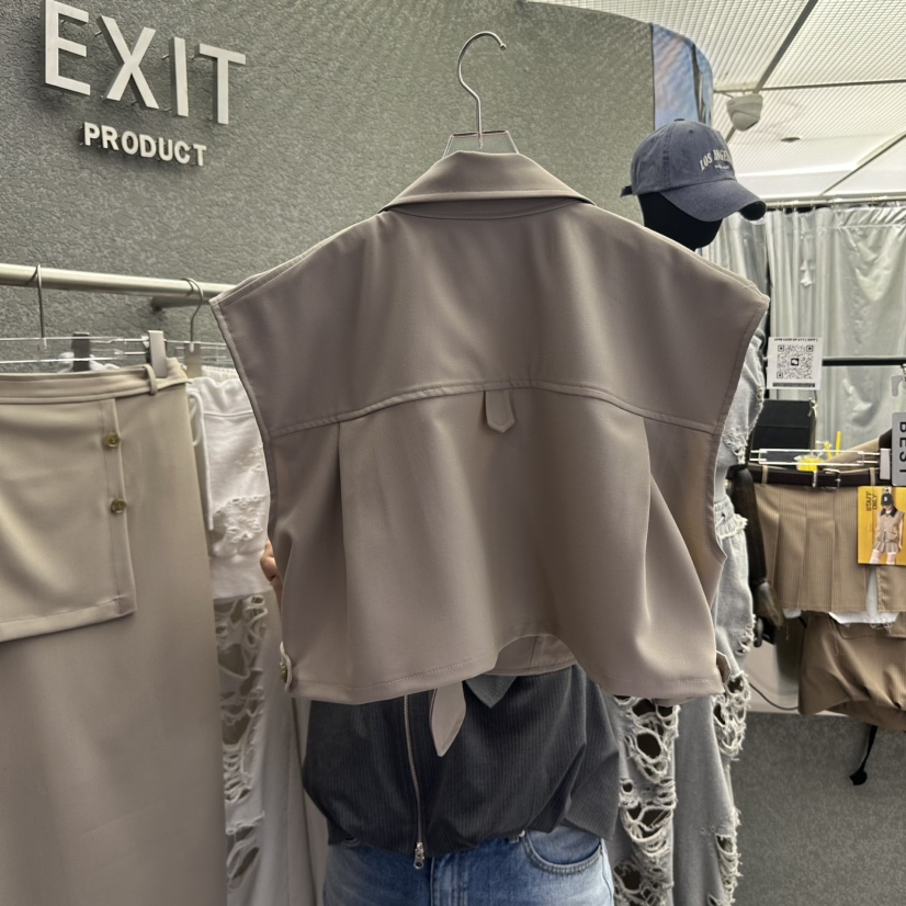 EXIT韓國㊣直郵東大門代購女裝新款推薦休閑人氣時尚25春夏馬甲EXIT馬甲