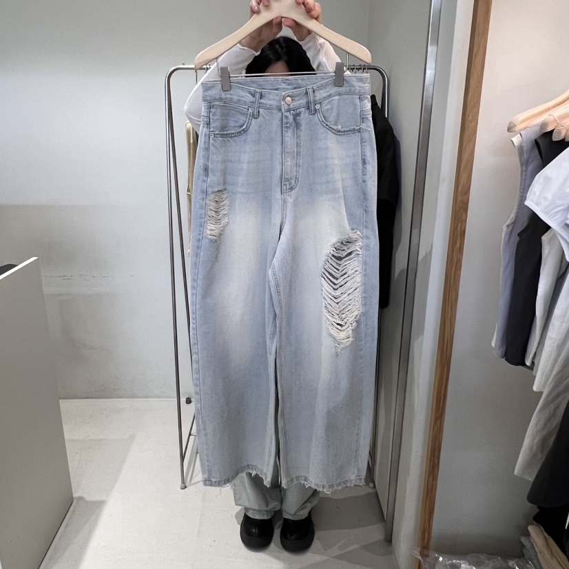 OUTRENE直郵韓國代購㊣女裝新款推薦熱賣25春夏人氣休閑牛仔褲OUTRENE牛仔褲