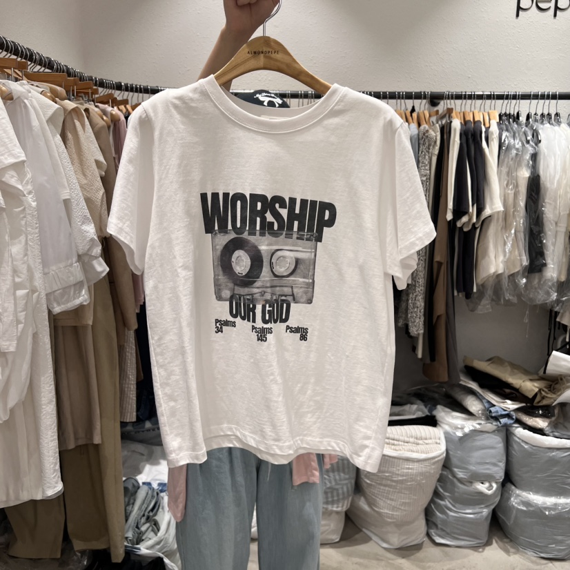 ALMOND PEPE直郵韓國代購㊣女裝新品休閑時尚25春夏推薦T恤ALMOND PEPET恤