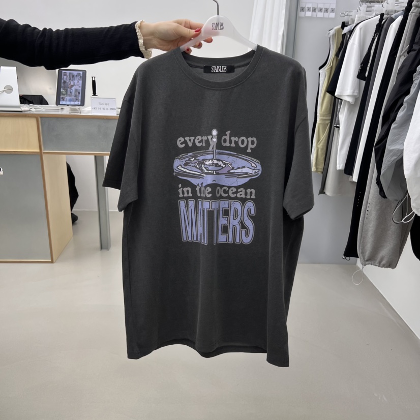 STAINLESS直郵韓國代購㊣女裝新款推薦人氣時尚熱賣25春夏T恤STAINLESST恤圖色1