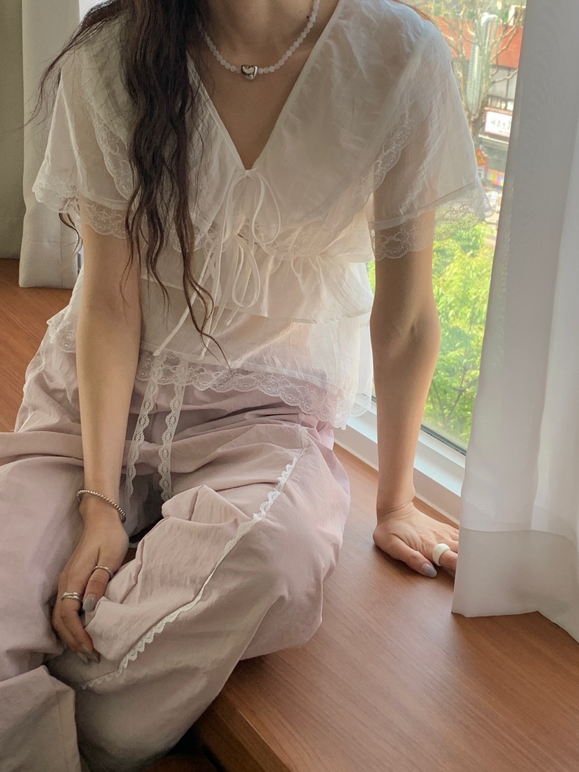 MORE THAN-P東大門實拍女士新款推薦人氣真品職業襯衫蕾絲衫MORE THAN襯衫/蕾絲衫