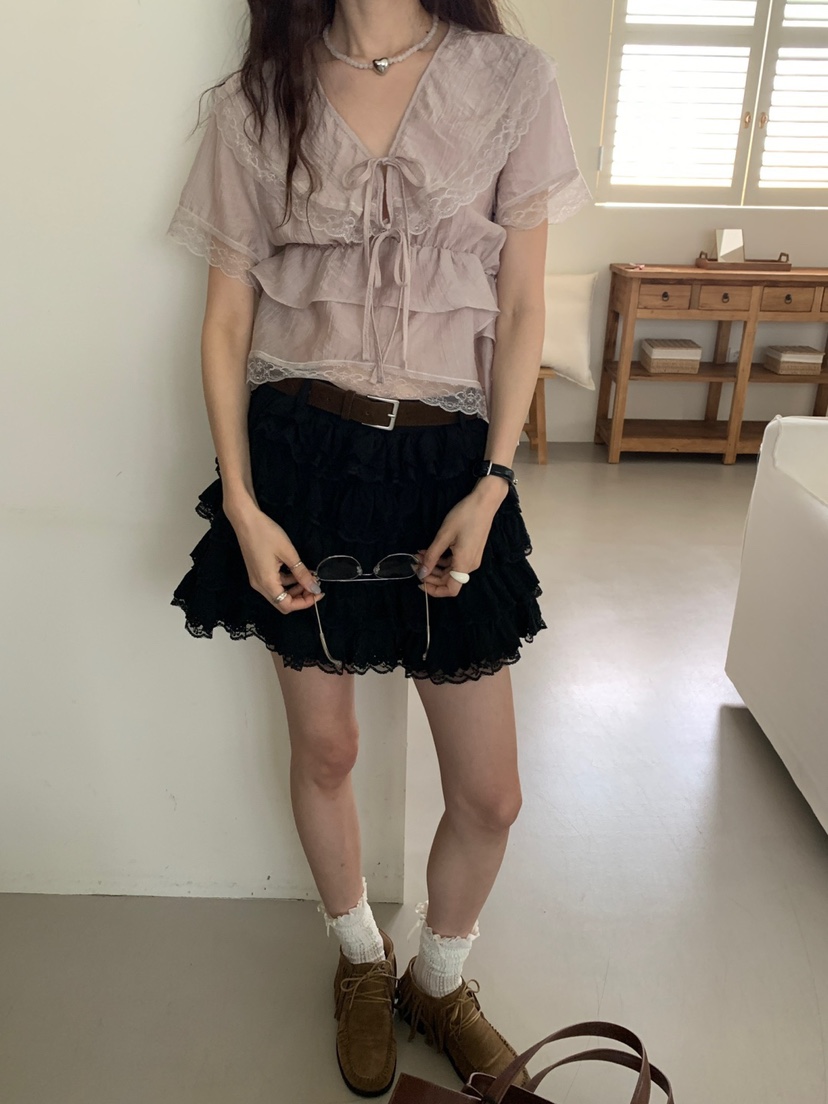 MORE THAN-P東大門實拍女士新款推薦人氣真品職業襯衫蕾絲衫MORE THAN襯衫/蕾絲衫