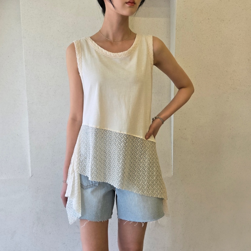 LA BLOOM東大門代購女裝新品推薦職業25春夏人氣休閑吊帶背心La Bloom吊帶/背心