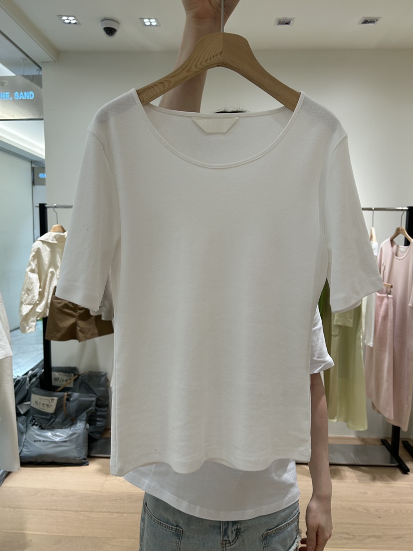 THE SAND/SAND BEIGE東大門實拍女士新品時尚25春夏休閑T恤THE SAND/SAND BEIGET恤
