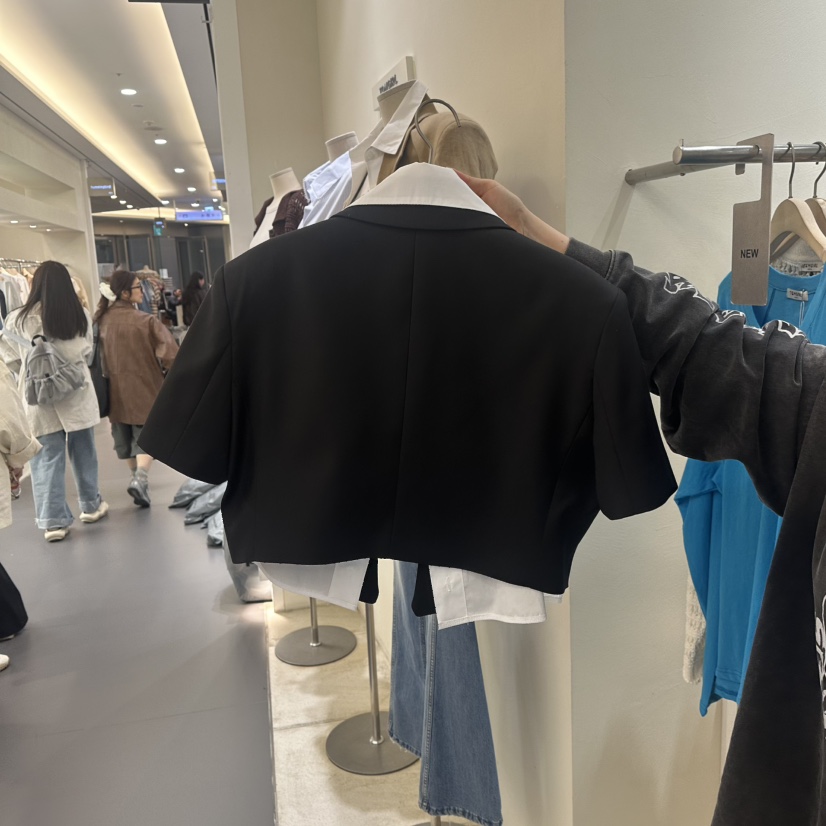 TOMGIRL韓國代購女士新款休閑人氣25春夏真品職業夾克可拆卸TOMGIRL夾克