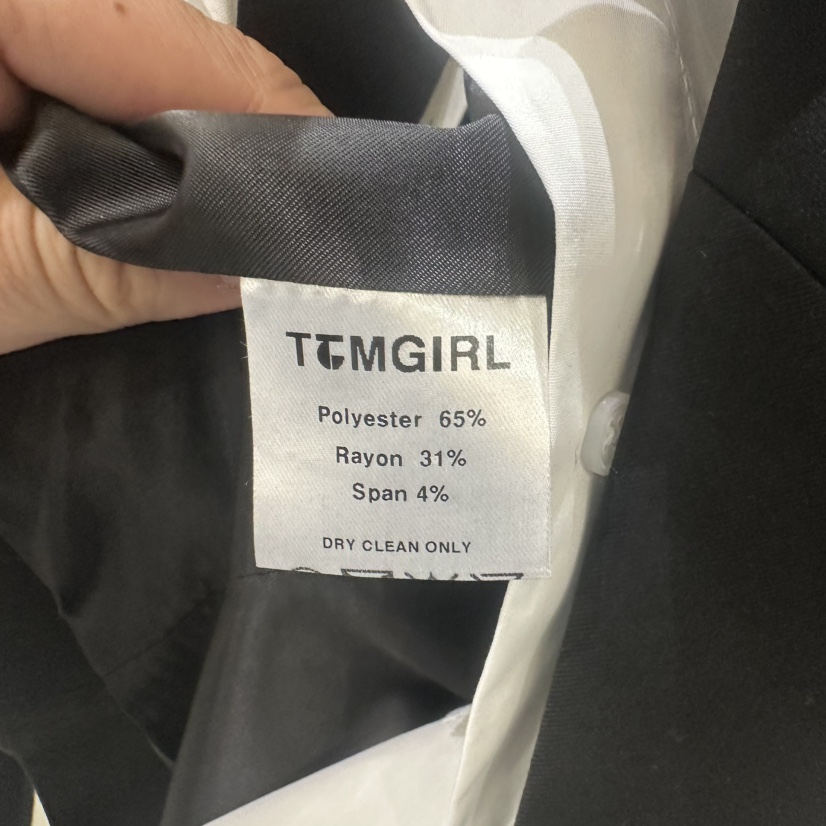 TOMGIRL韓國代購女士新款休閑人氣25春夏真品職業夾克可拆卸TOMGIRL夾克