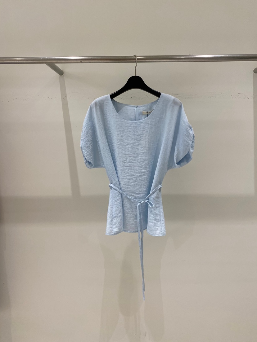 WELL KNOWN東大門代購女裝新品休閑熱賣襯衫蕾絲衫含腰繩腰帶WELL KNOWN襯衫/蕾絲衫圖色2
