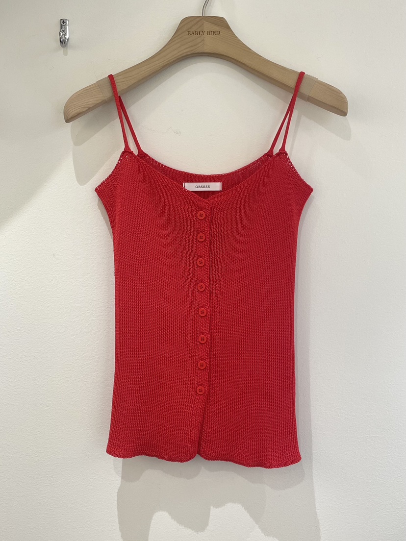 OBSESS東大門直郵女裝新品真品25春夏人氣吊帶背心緊身紐扣OBSESS/EARLY BIRD吊帶/背心