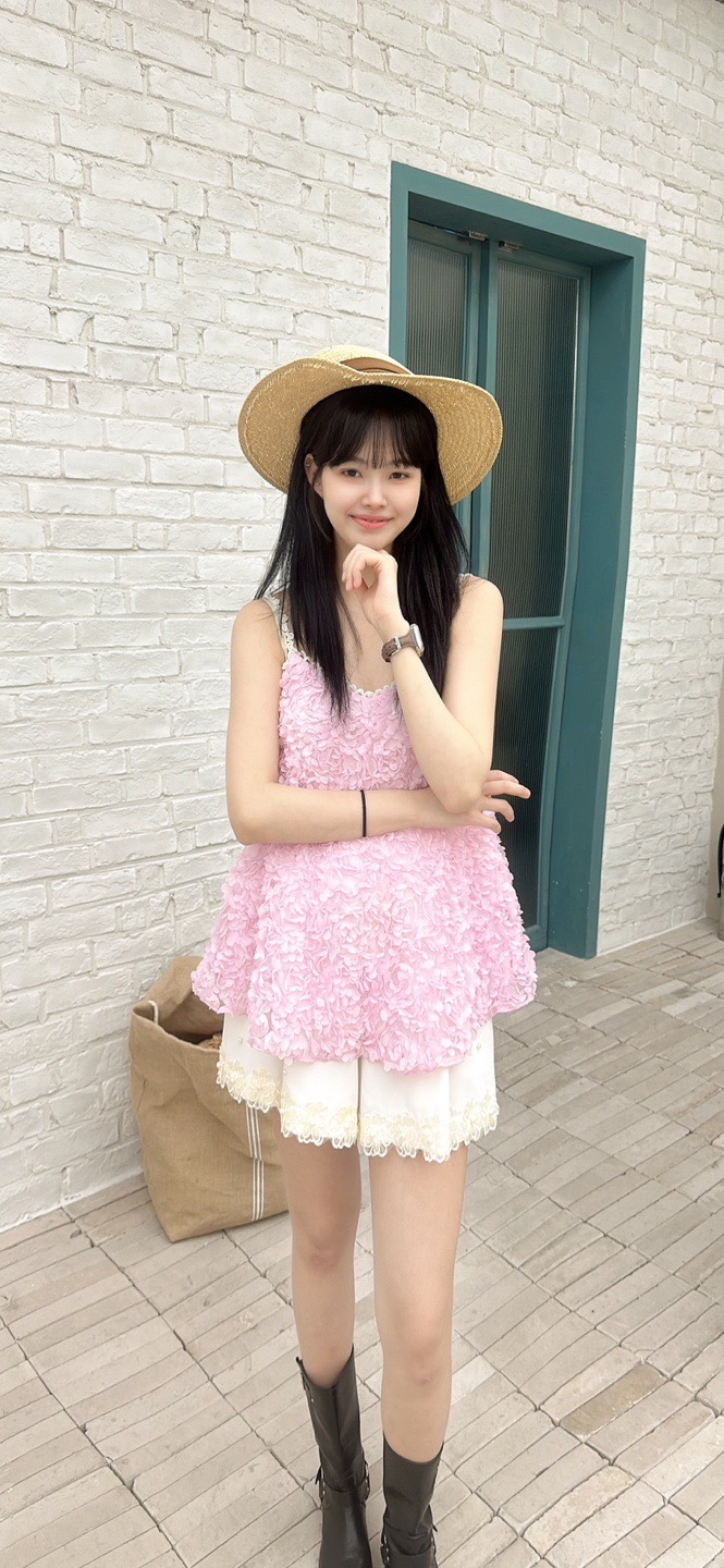 YARD韓國直郵女士新品熱賣25春夏時尚真品推薦吊帶背心刺繡YARD吊帶/背心