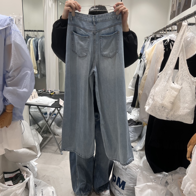YUNBAL東大門實拍女裝新款25春夏推薦熱賣時尚休閑人氣牛仔褲YUNBAL牛仔褲