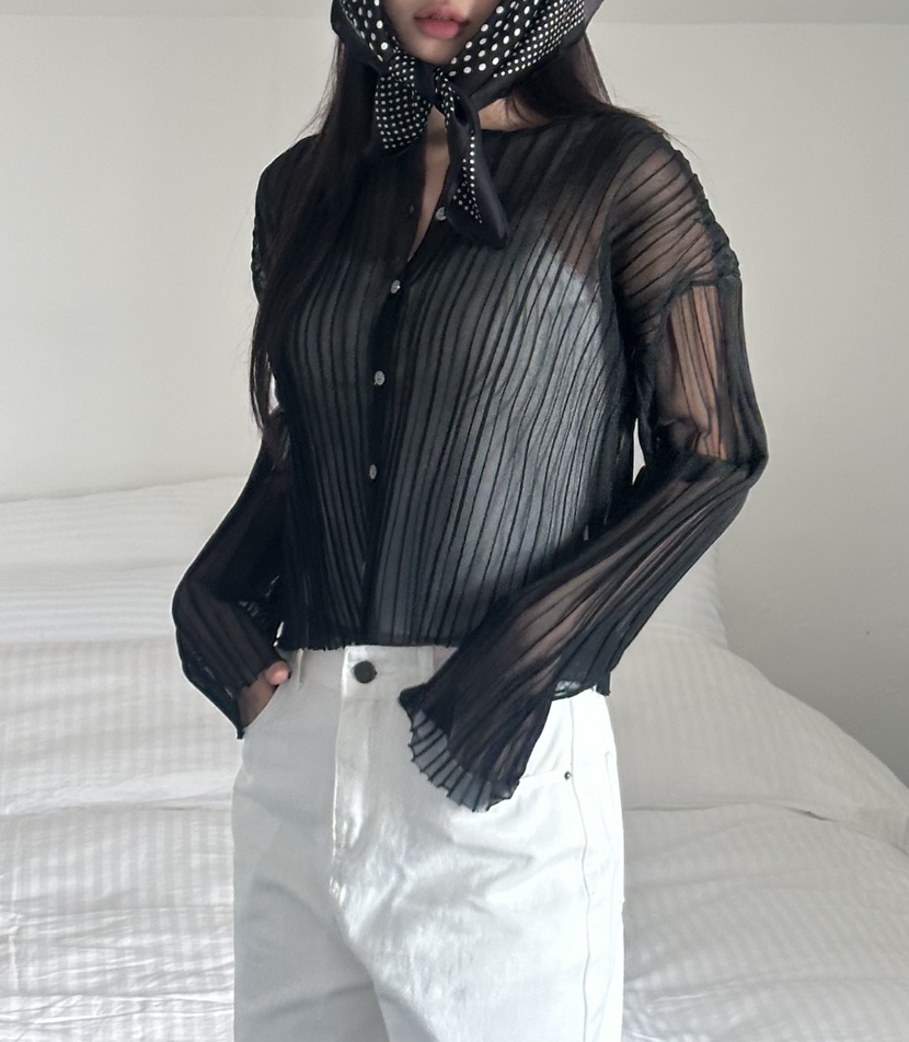 MURMUR韓國代購女裝新品休閑25春夏熱賣人氣推薦襯衫蕾絲衫MURMUR襯衫/蕾絲衫