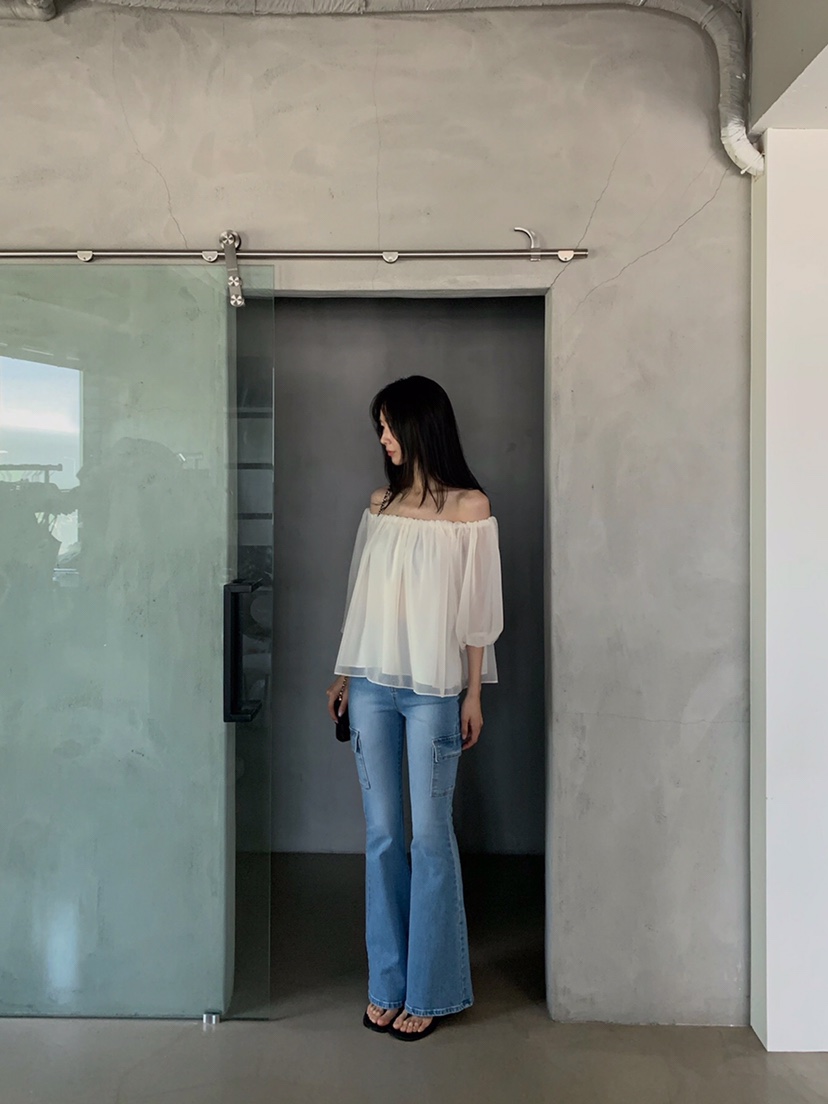 VERANDA韓國代購女士新款真品25春夏推薦熱賣職業牛仔褲工裝VERANDA牛仔褲