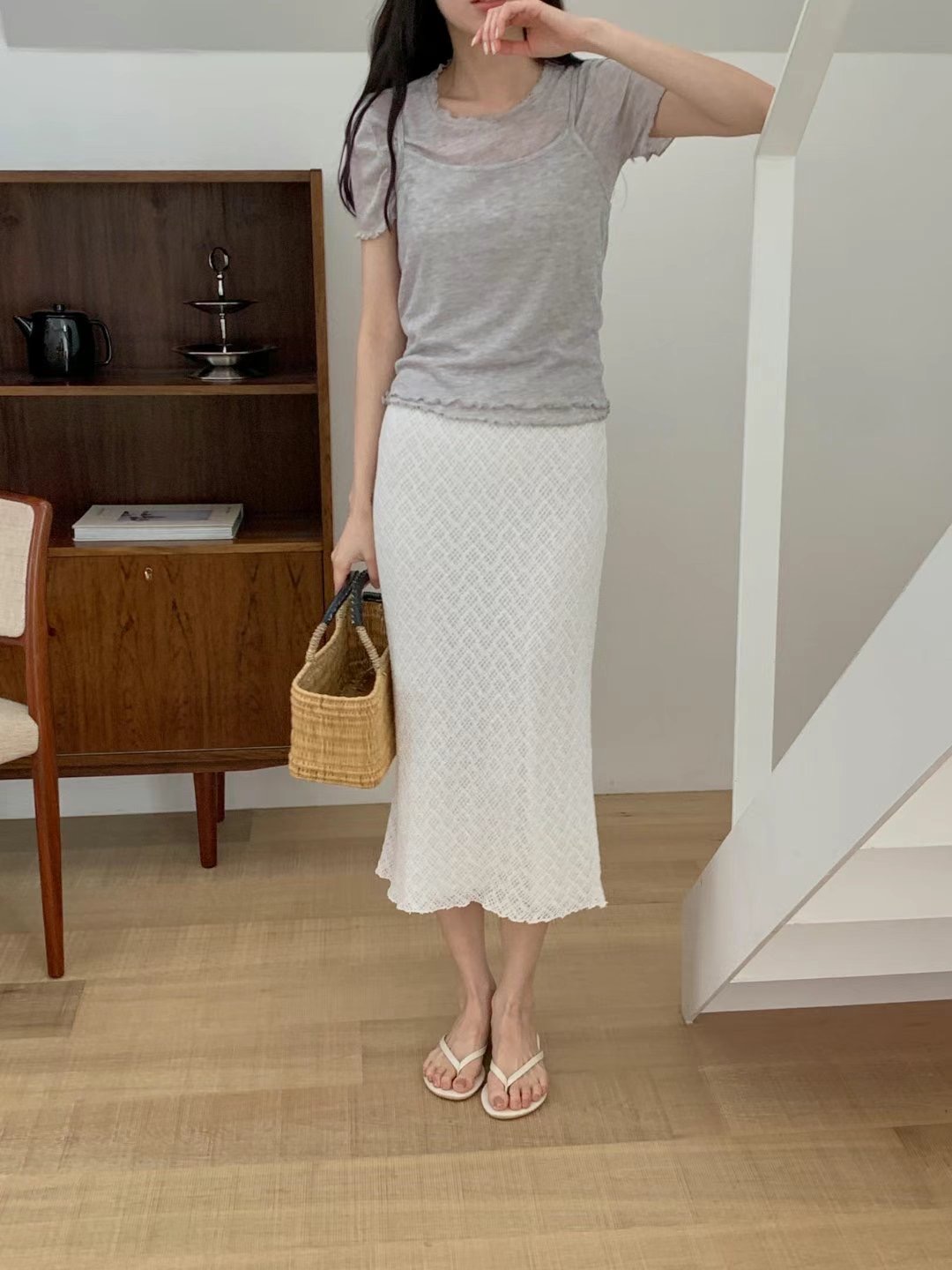 FOLLOW B東大門直郵女士新品推薦休閑時尚人氣真品職業長裙FOLLOW B長裙