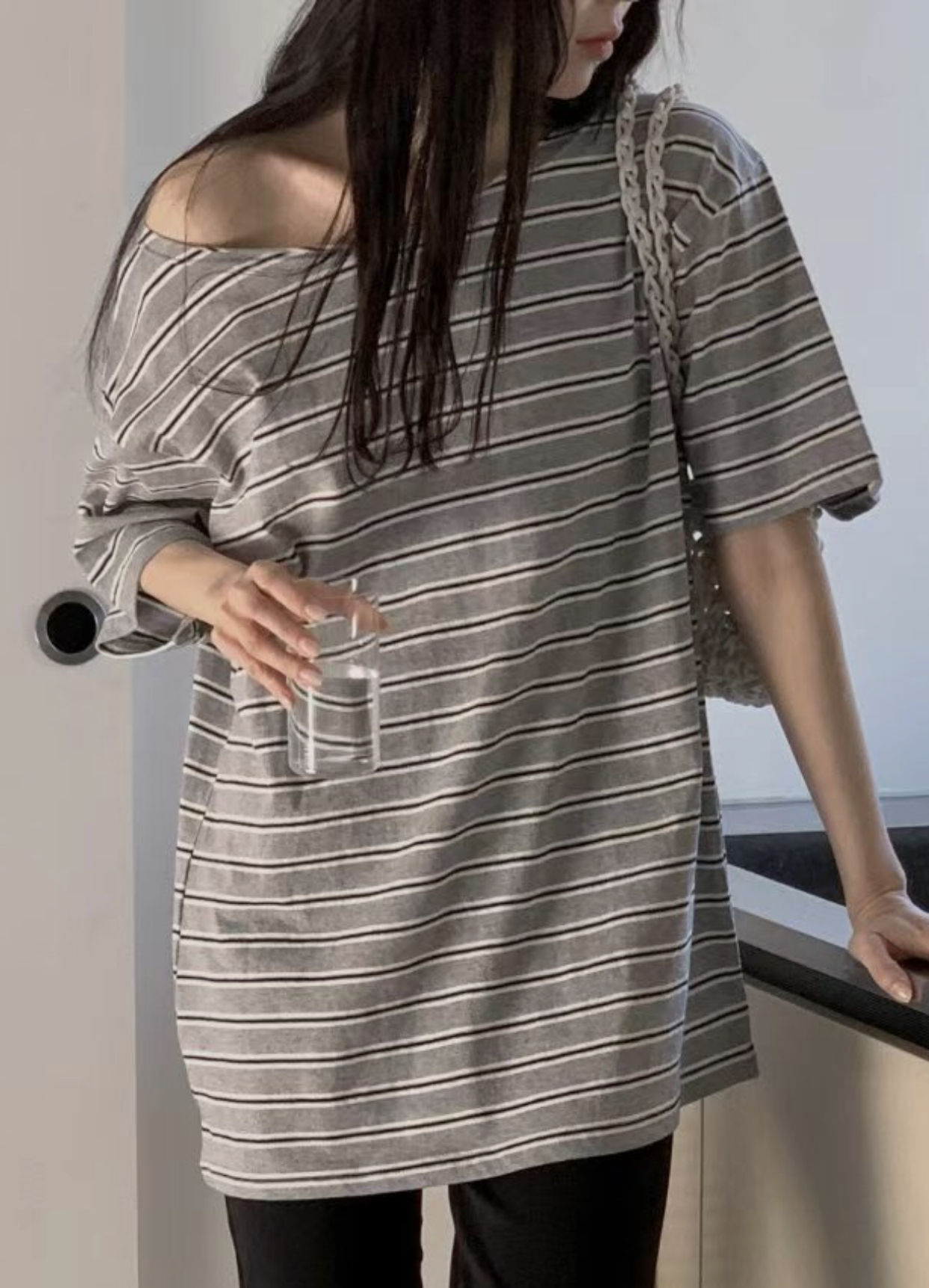 FOLLOW B東大門實拍女裝新款休閑熱賣25春夏職業真品人氣T恤FOLLOW BT恤圖色3
