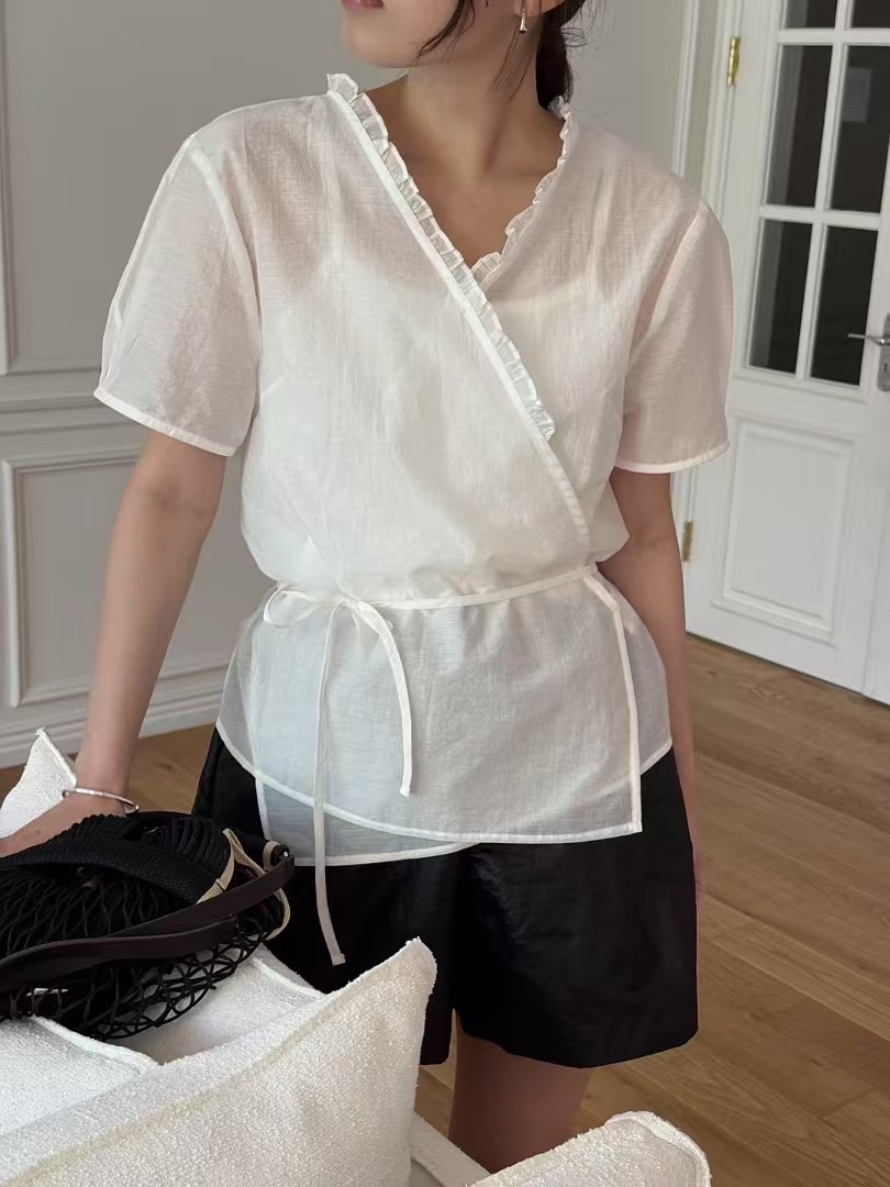 AMYGRACE韓國代購女士新品推薦職業休閑熱賣時尚襯衫蕾絲衫AMYGRACE襯衫/蕾絲衫