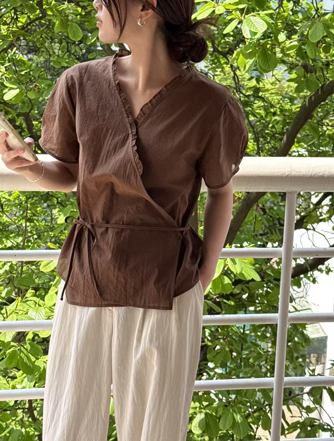AMYGRACE韓國代購女士新品推薦職業休閑熱賣時尚襯衫蕾絲衫AMYGRACE襯衫/蕾絲衫圖色2