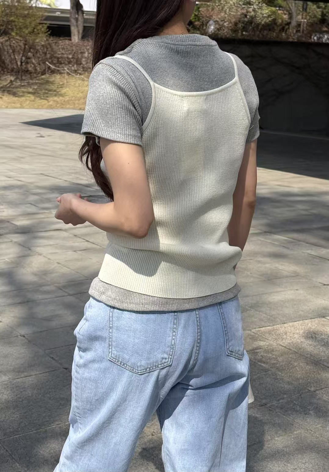 AMYGRACE東大門直郵女士新品真品25春夏休閑人氣時尚吊帶背心AMYGRACE吊帶/背心