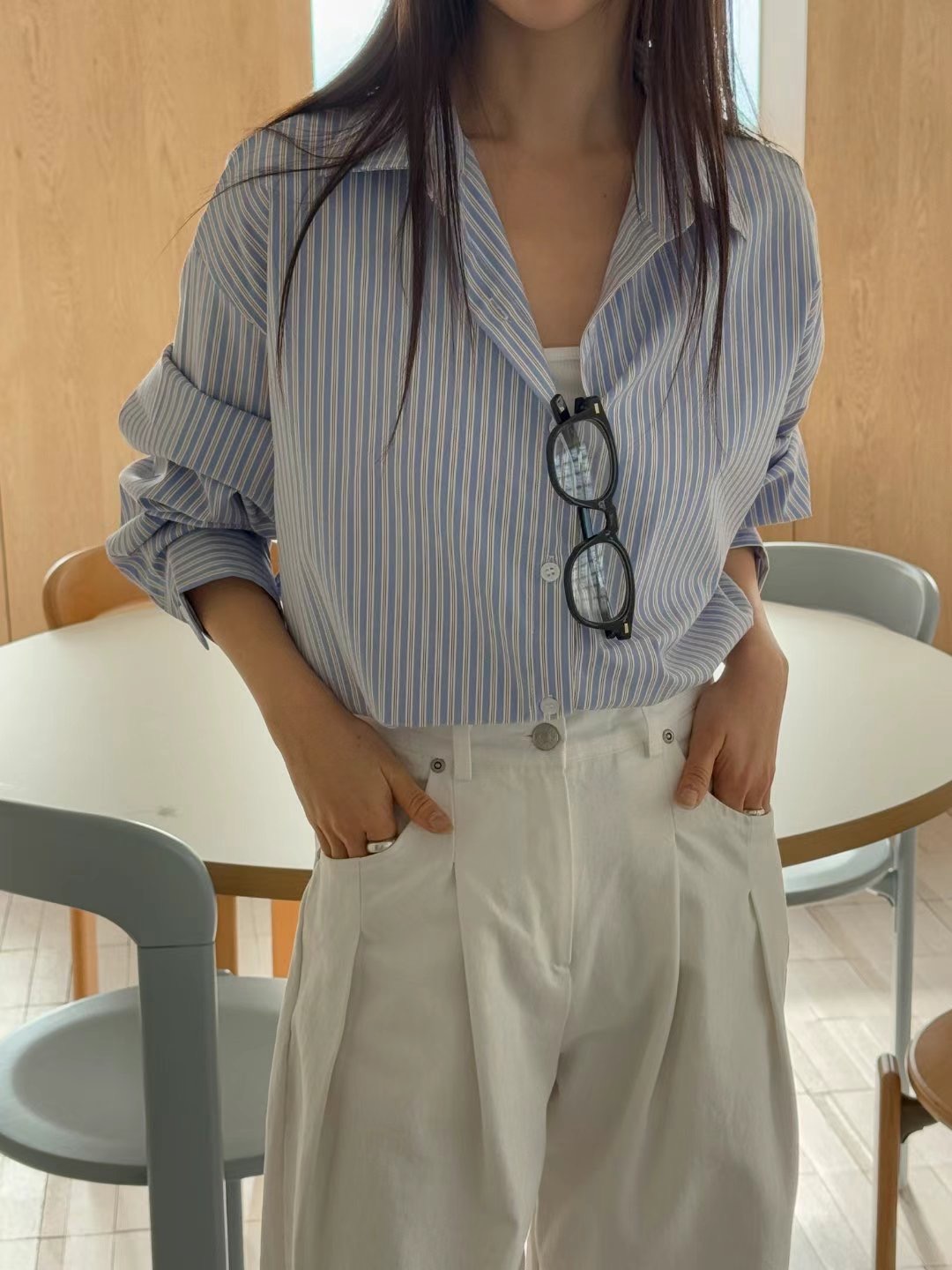 IT東大門直郵女士新款真品休閑熱賣25春夏推薦人氣襯衫蕾絲衫IT襯衫/蕾絲衫