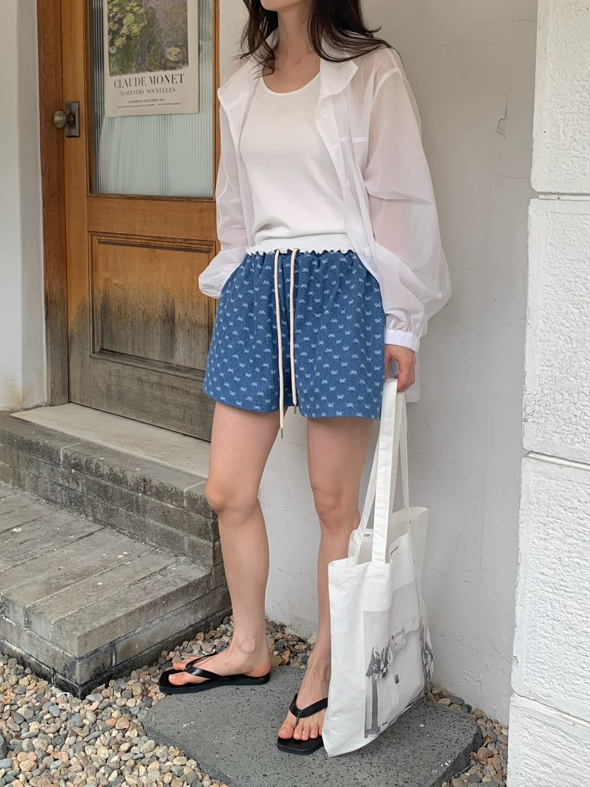 BLEECKER東大門實拍女裝新品熱賣休閑推薦25春夏短褲蝴蝶結BLEECKER短褲