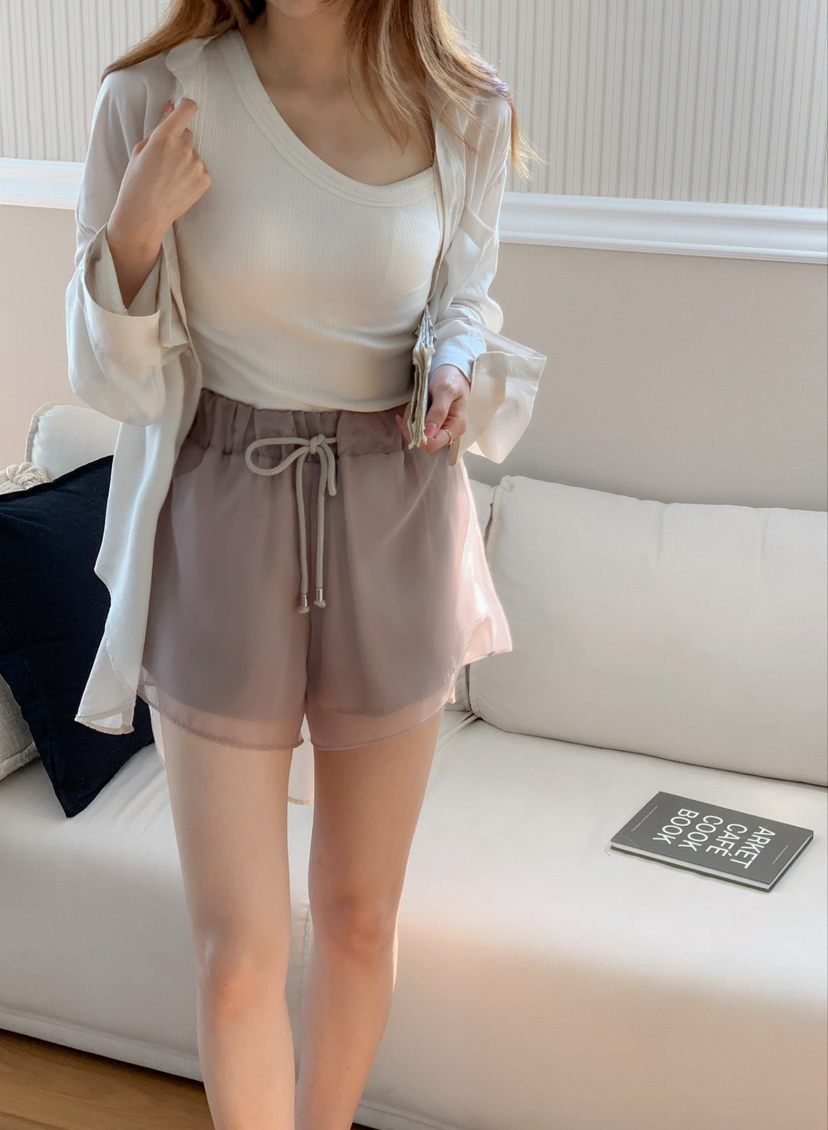 CLASSY-O東大門直郵女裝新款職業真品推薦時尚短褲歐根紗透視CLASSY-O短褲