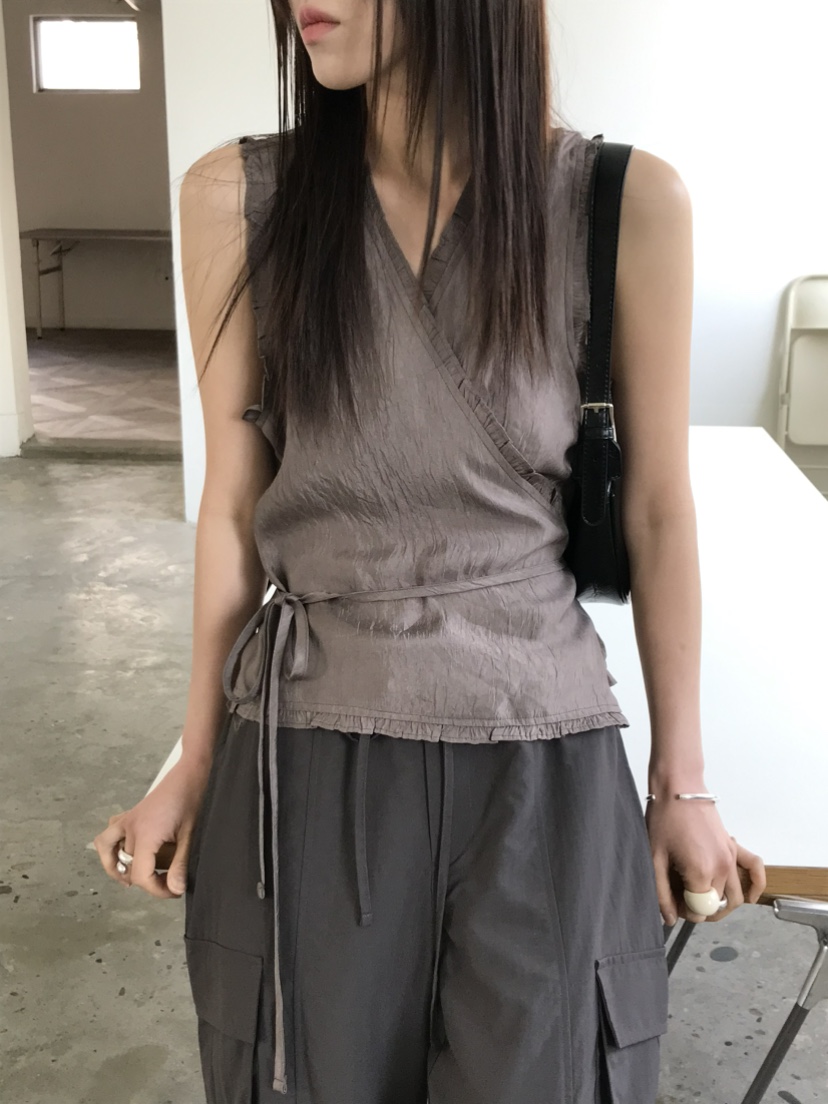 AUBE東大門代購女裝新品熱賣25春夏真品時尚人氣吊帶背心雙面AUBE吊帶/背心
